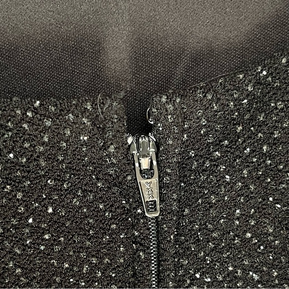 Vintage Cache Beaded Godet Fishtail Pleated Prom Evening Gown Maxi Dress S/M - Picture 10 of 12